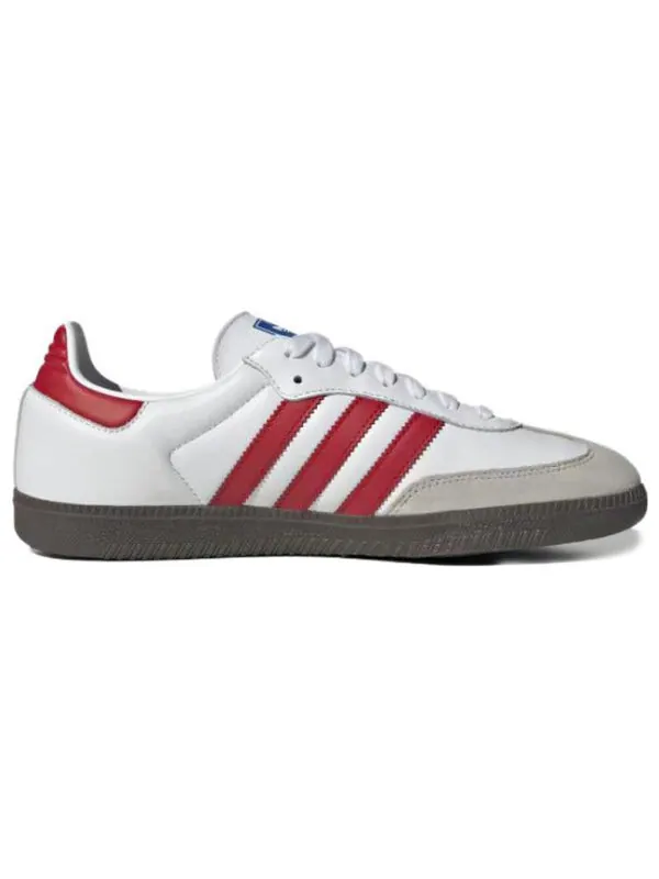 Кроссовки adidas Samba OG 'White Scarlet' — изображение 2 из 4, белый/коричневый/красный