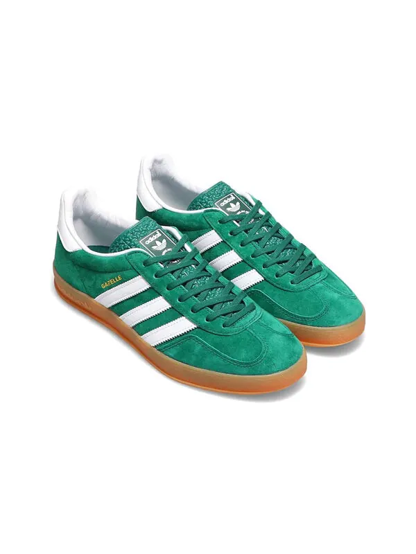 Кроссовки газель домашняя обувь Adidas — изображение 3 из 4, зеленый/белый