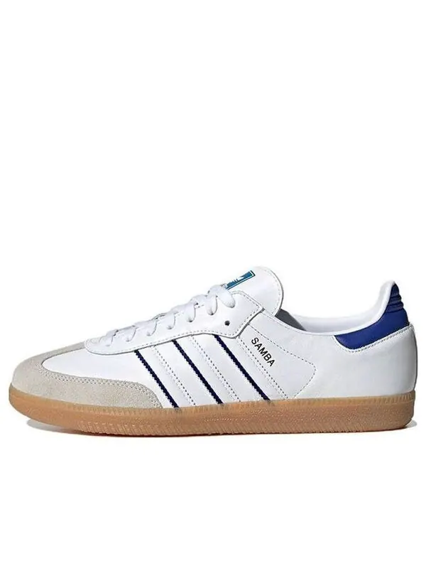 Кроссовки самба Adidas — изображение 1 из 4, белый/синий