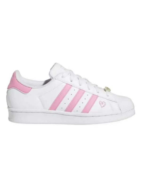 Кроссовки суперзвезда Adidas — изображение 3 из 4, белый/розовый