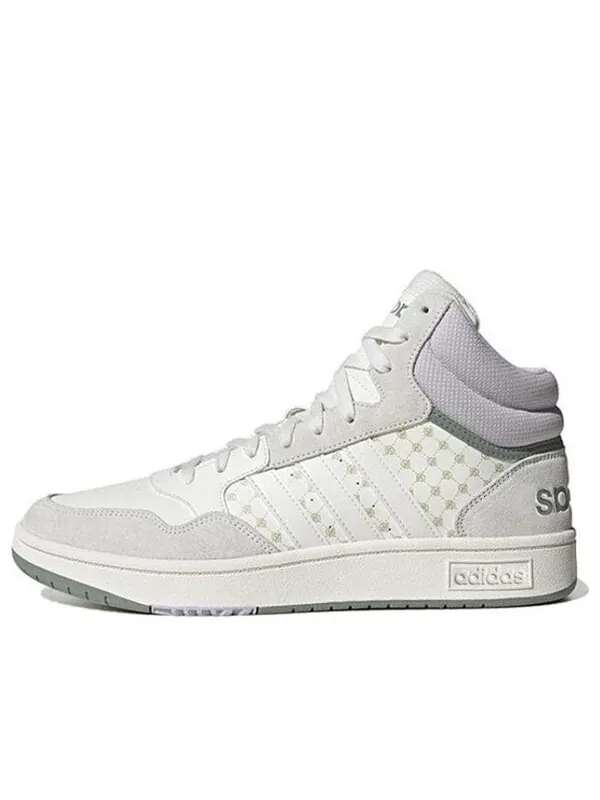 Кроссовки neo hoops mid Adidas — изображение 1 из 4, серый/белый