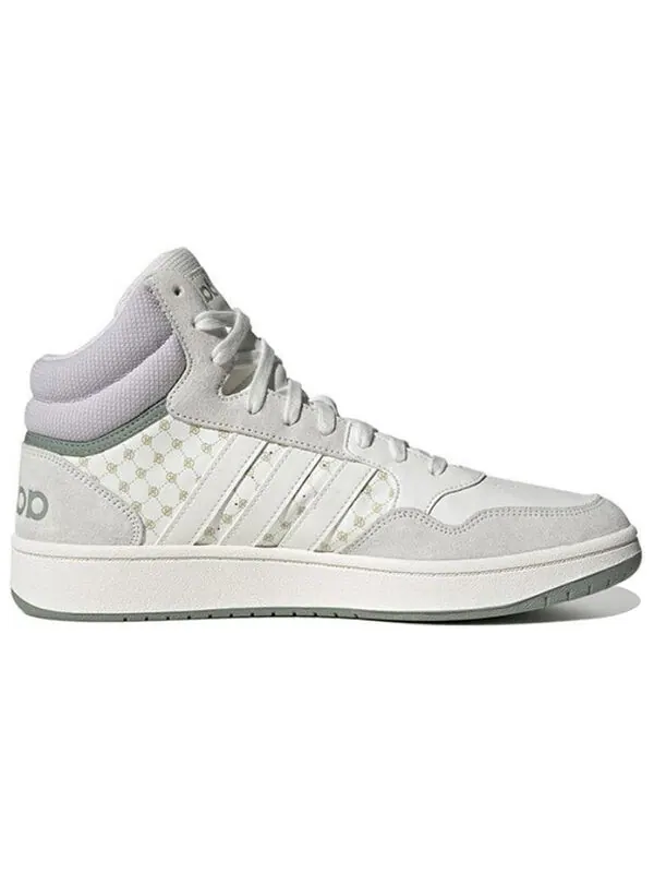 Кроссовки neo hoops mid Adidas — изображение 2 из 4, серый/белый