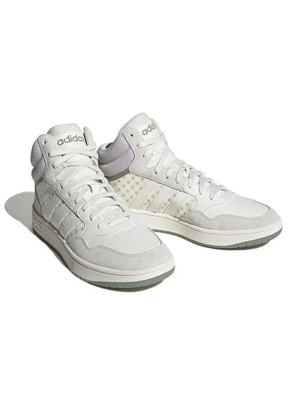 Кроссовки neo hoops mid Adidas — изображение 3 из 4, серый/белый
