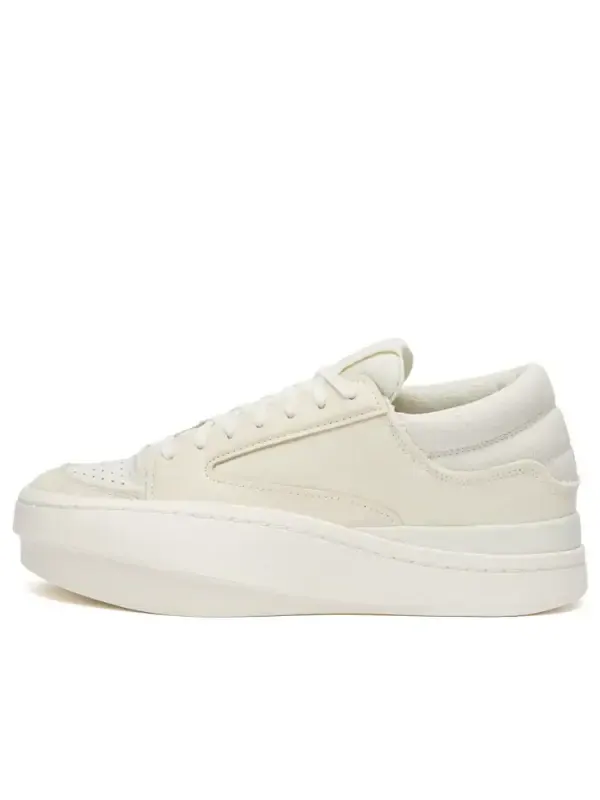 Кроссовки y-3 lux bball low 'cream white' Adidas — изображение 1 из 2, кремовый белый/белый