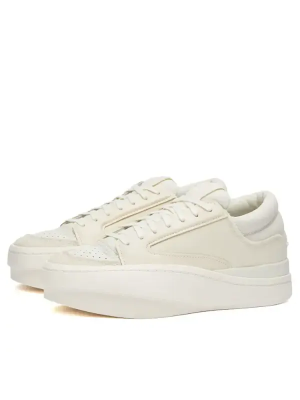 Кроссовки y-3 lux bball low 'cream white' Adidas — изображение 2 из 2, кремовый белый/белый