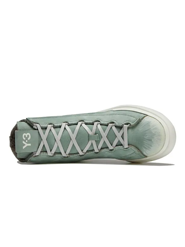 Кроссовки y 3 nizza high Adidas — изображение 3 из 4, зеленый/белый