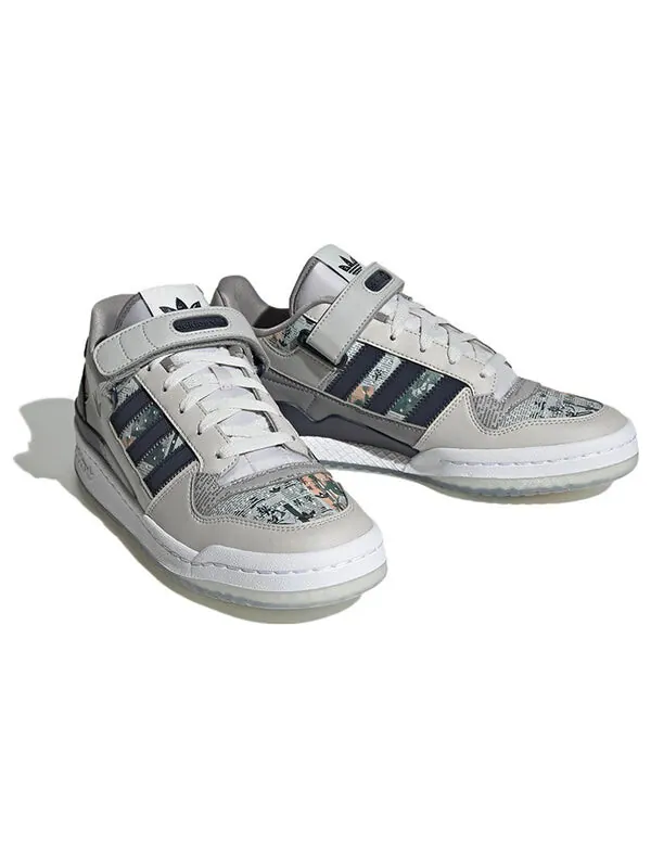 Кроссовки оригиналы форум низкий Adidas — изображение 3 из 4, белый/серый