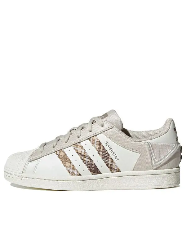 Кроссовки оригиналы суперзвезда Adidas — изображение 1 из 4, белый/коричневый