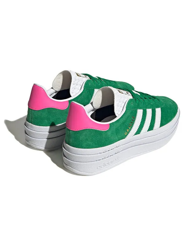 Кроссовки (WMNS) adidas originals Gazelle Bold 'Green Lucid Pink' — изображение 4 из 4, зеленый/белый/розовый
