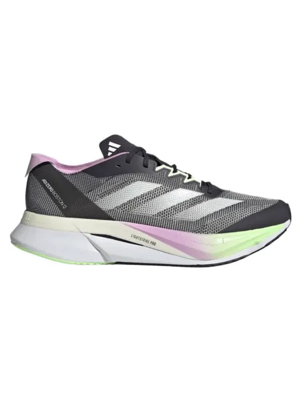 Кроссовки adizero boston 12 'black green spark' Adidas — изображение 2 из 2, черный/металлик/зеленый