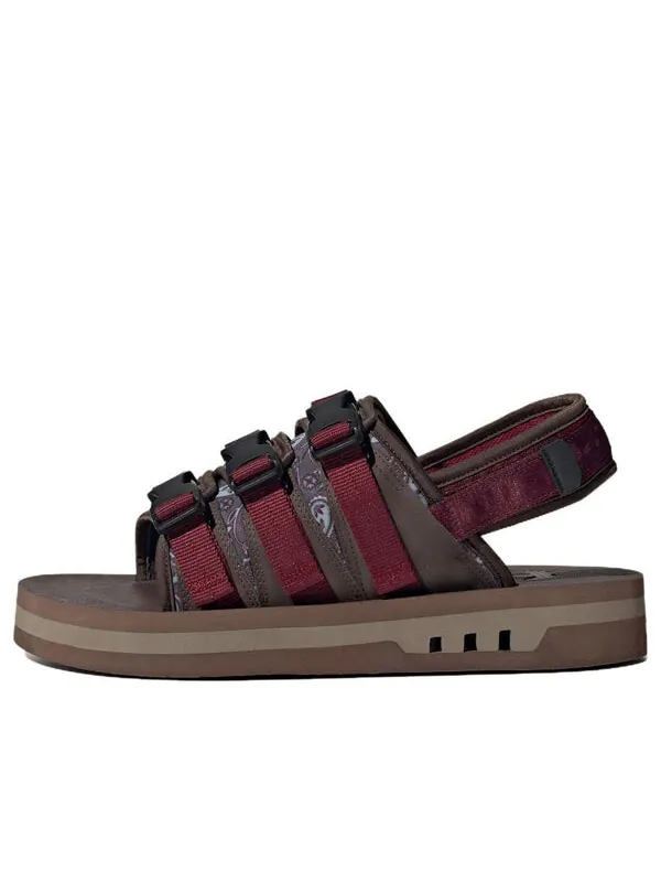 Сандалии originals adistrp sandals 'burgundy brown' Adidas — изображение 1 из 4, бордовый/коричневый