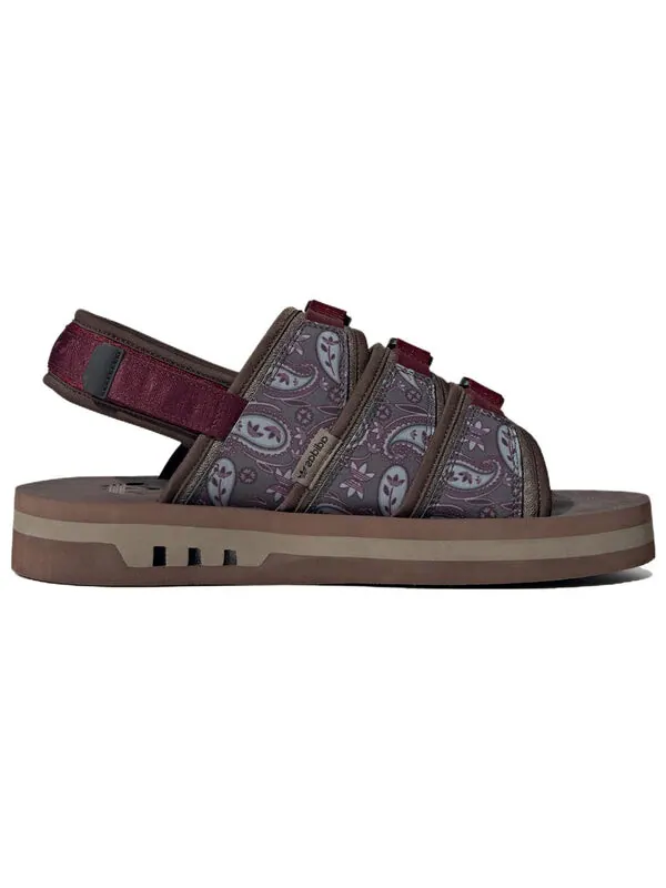 Сандалии originals adistrp sandals 'burgundy brown' Adidas — изображение 2 из 4, бордовый/коричневый