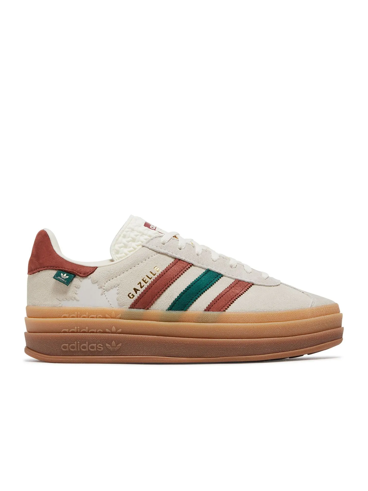 Женские кроссовки Adidas Gazelle Bold 'Maple Leaf', кремовые — изображение 1 из 4, бежевый