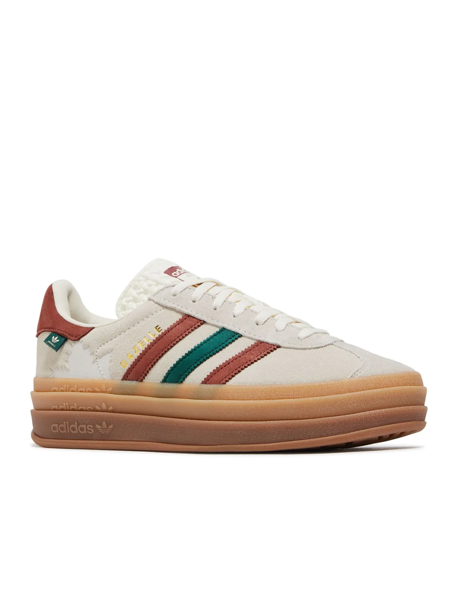 Женские кроссовки Adidas Gazelle Bold 'Maple Leaf', кремовые — изображение 2 из 4, бежевый