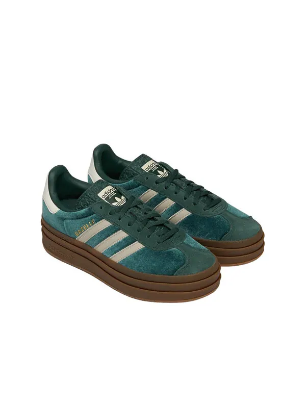 Кроссовки газель смелые Adidas — изображение 2 из 4, зеленый/серый/зеленый