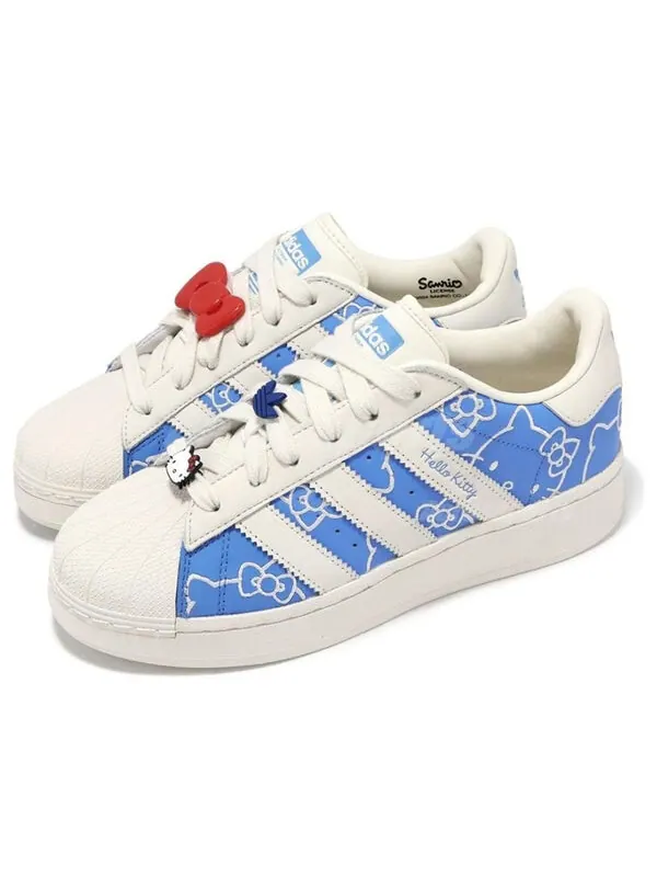 Кроссовки x hello kitty superstar xlg Adidas — изображение 2 из 4, синий/белый