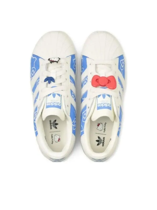 Кроссовки x hello kitty superstar xlg Adidas — изображение 4 из 4, синий/белый