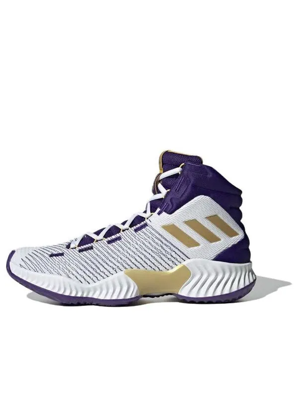 Кроссовки pro bounce 2018 Adidas — изображение 1 из 4, белый/фиолетовый