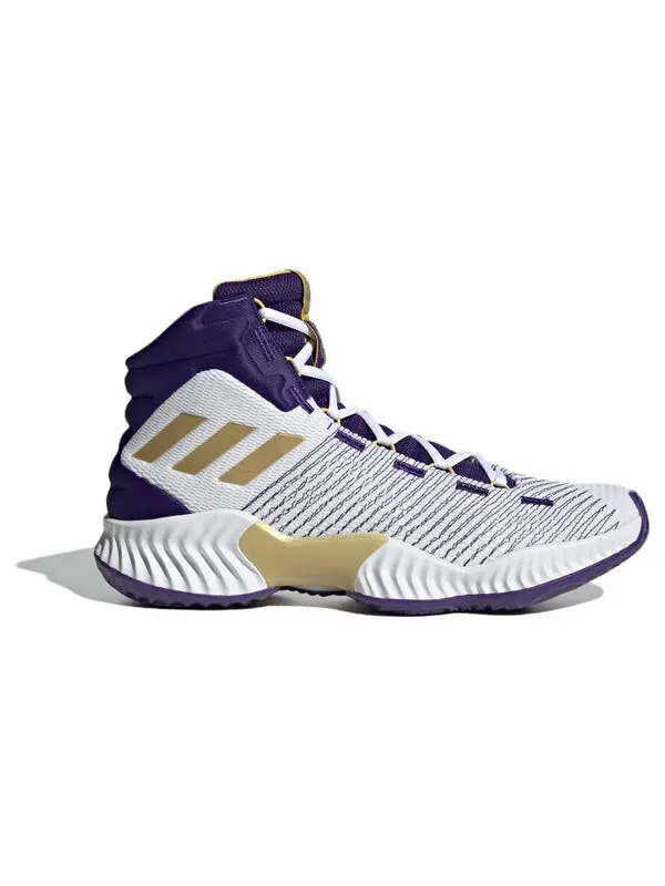 Кроссовки pro bounce 2018 Adidas — изображение 2 из 4, белый/фиолетовый