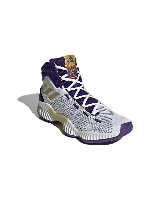 Кроссовки pro bounce 2018 Adidas — изображение 3 из 4, белый/фиолетовый