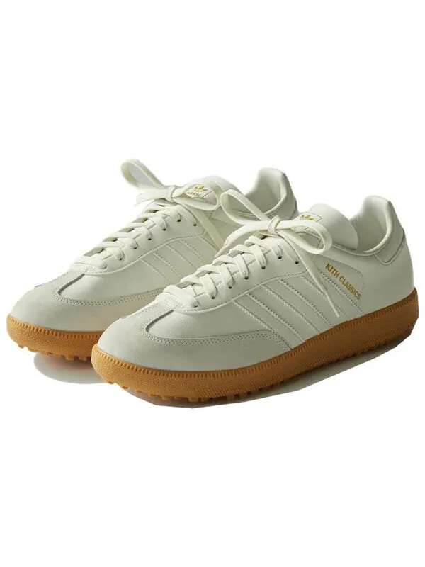 Кроссовки Kith x Adidas Samba Spikeless Golf 'White Gum' — изображение 2 из 2, белый