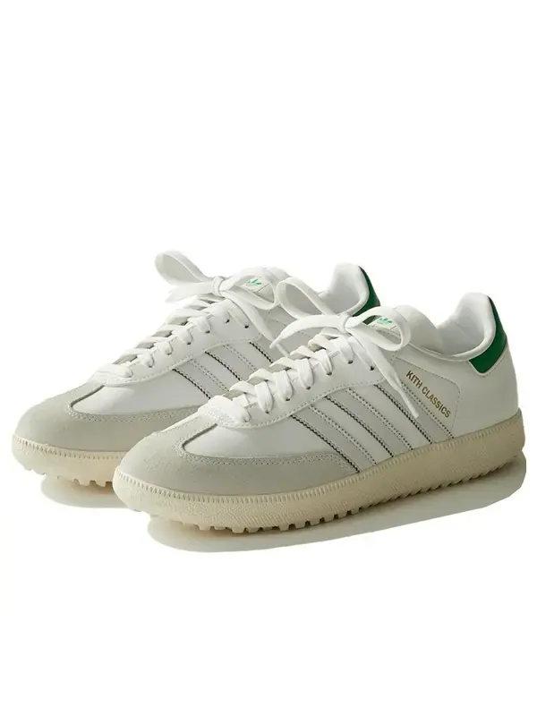 Кроссовки Kith x Adidas Samba Spikeless Golf 'White Green' — изображение 1 из 1, белый/серый/белый