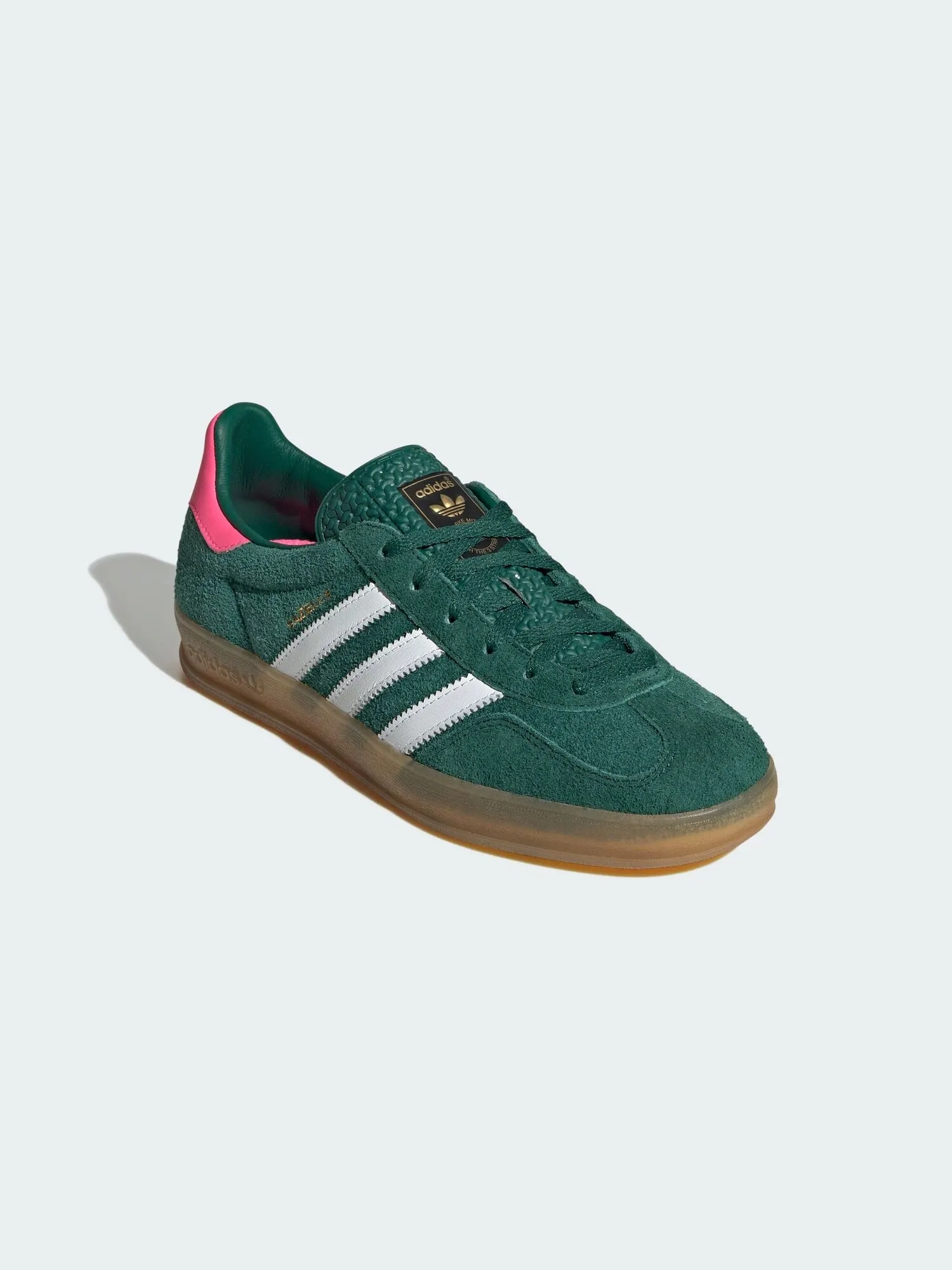 Кроссовки (WMNS) Adidas Gazelle Indoor — изображение 7 из 10, зеленый/белый/розовый