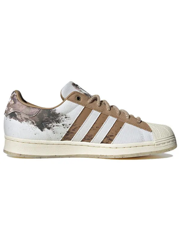 Кроссовки оригиналы суперзвезды кроссовки Adidas — изображение 2 из 4, белый/коричневый