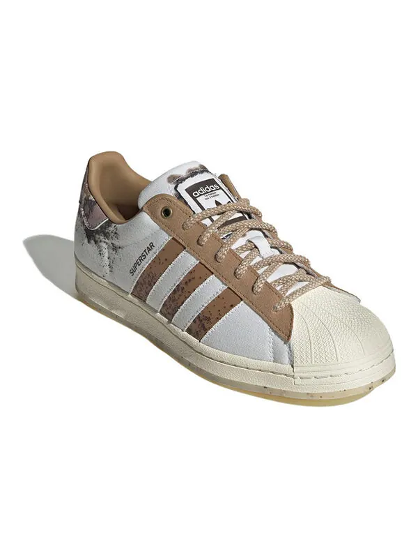 Кроссовки оригиналы суперзвезды кроссовки Adidas — изображение 4 из 4, белый/коричневый