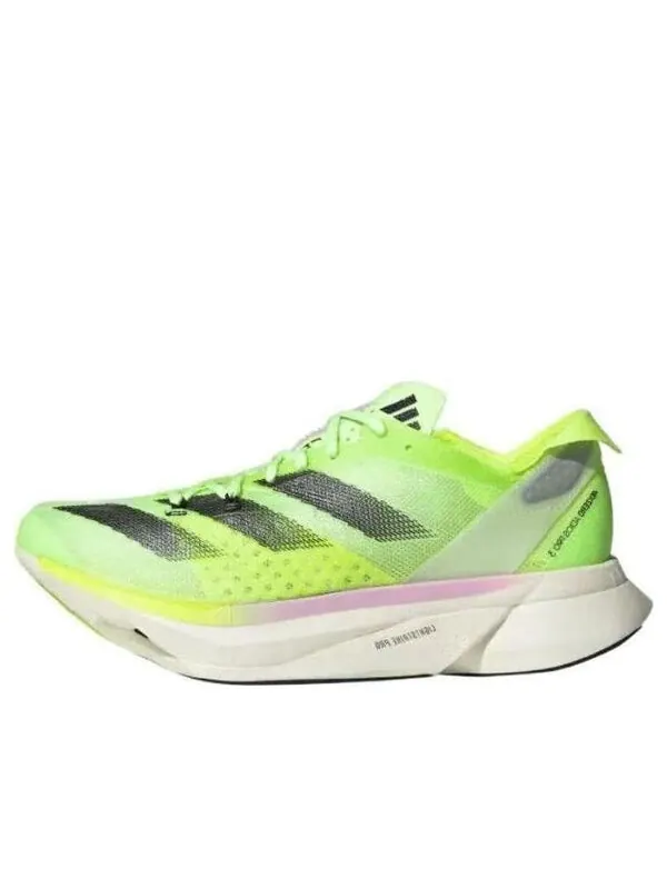 Кроссовки adizero adios pro 3 running shoes 'aurora black zero metalic lucid lemon' Adidas — изображение 1 из 2, черный