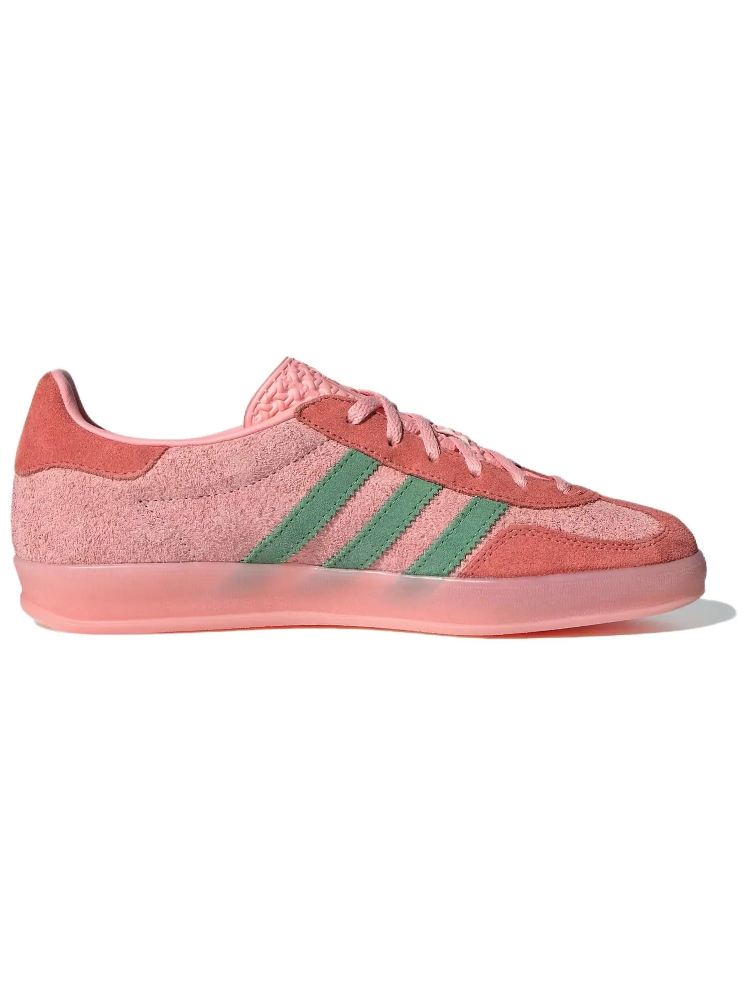 Женские кроссовки Adidas Gazelle Indoor Semi Pink Spark — изображение 2 из 6, розовый/зеленый