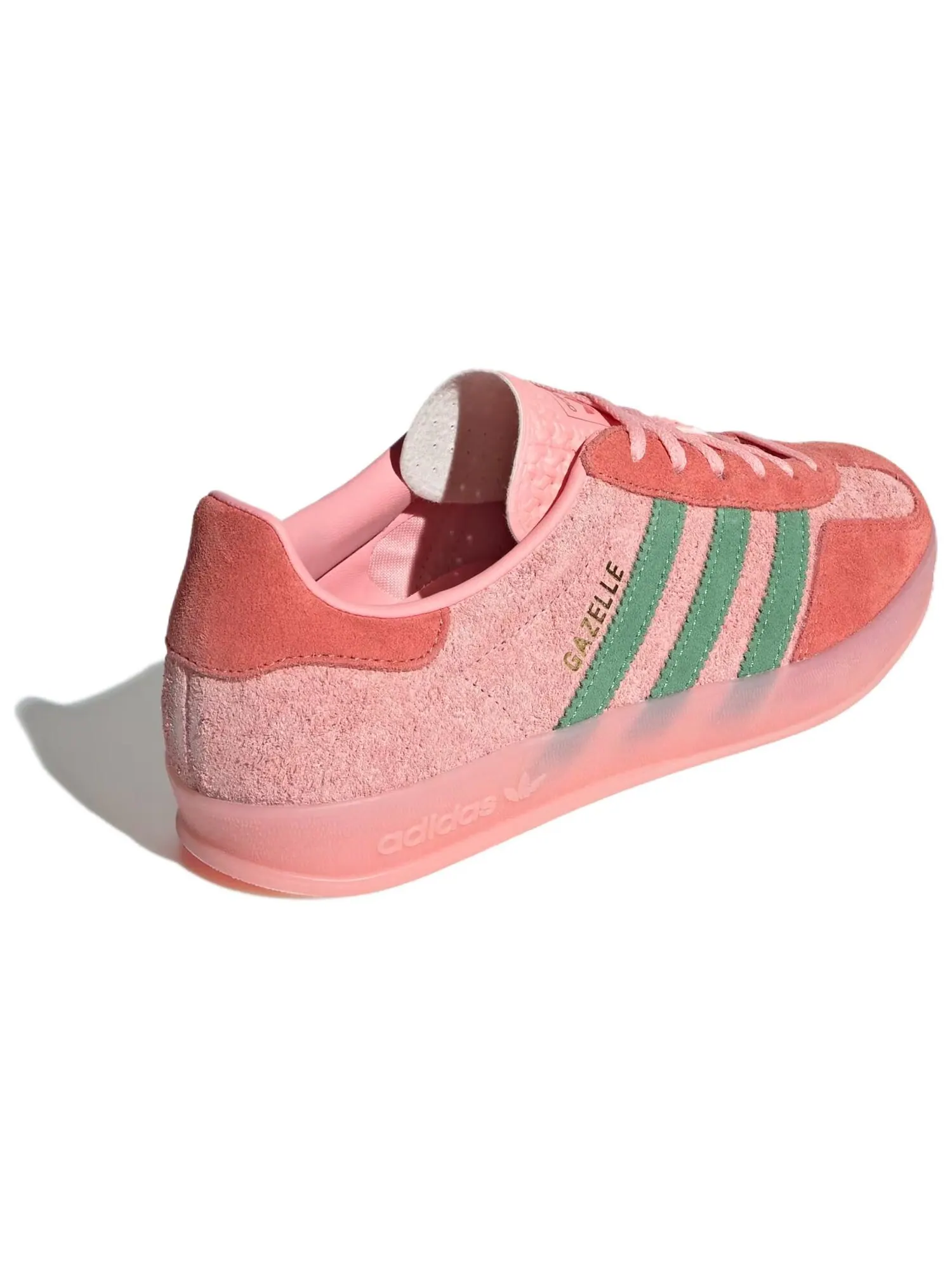 Женские кроссовки Adidas Gazelle Indoor Semi Pink Spark — изображение 4 из 6, розовый/зеленый