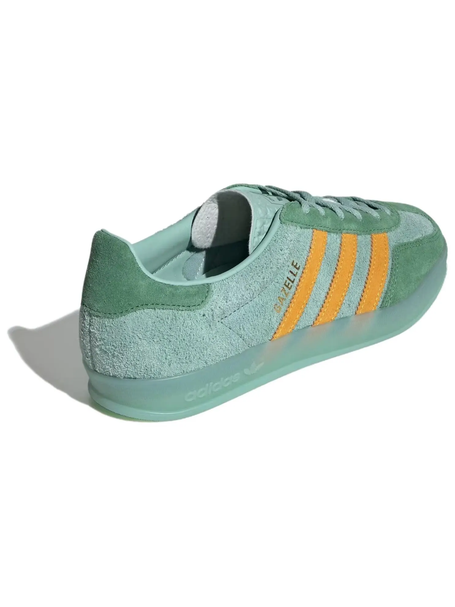 Кроссовки Adidas Gazelle Indoor Hazy Green Crew Yellow Women's — изображение 3 из 5, зеленый