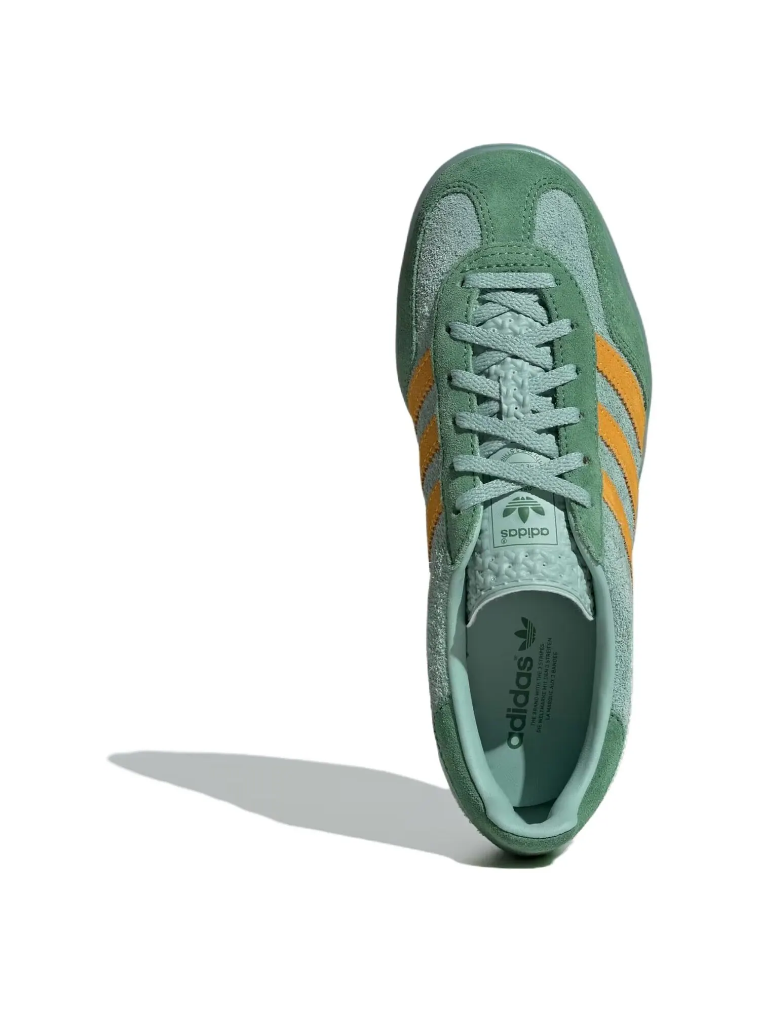 Кроссовки Adidas Gazelle Indoor Hazy Green Crew Yellow Women's — изображение 4 из 5, зеленый