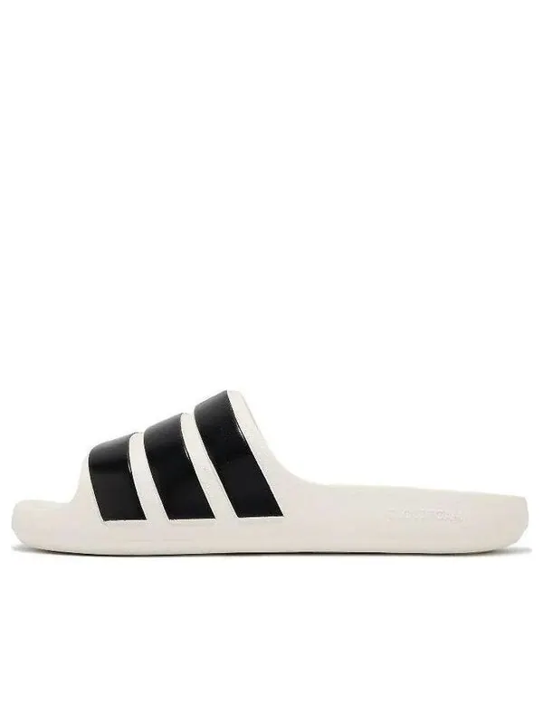 Тапочки adilette flow slides 'white black' Adidas — изображение 1 из 4, белый/черный/белый