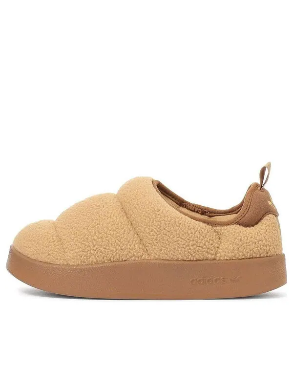 Кроссовки Adidas Puffylette Slip-On 'Brown' — изображение 1 из 4, коричневый