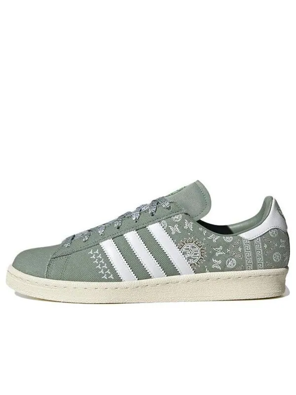 Кроссовки кампус 80-х Adidas — изображение 1 из 4, оливковый зеленый/белый