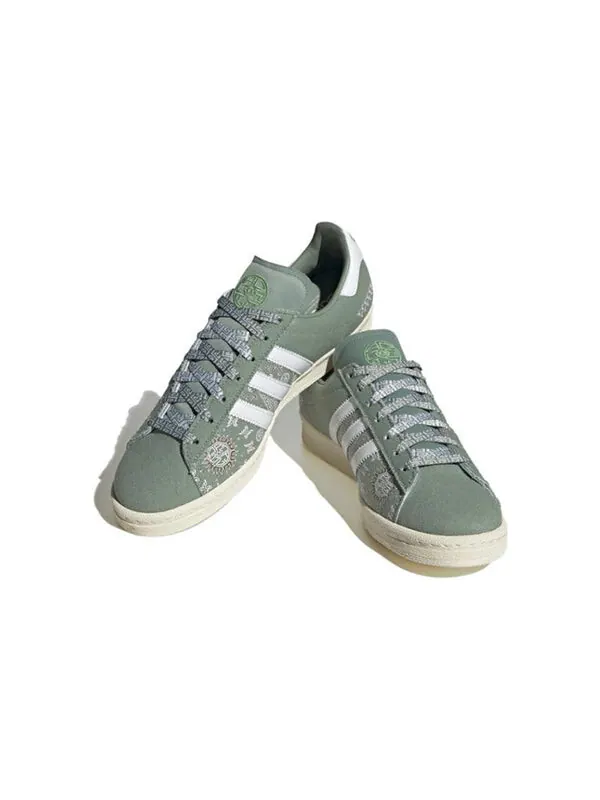 Кроссовки кампус 80-х Adidas — изображение 3 из 4, оливковый зеленый/белый
