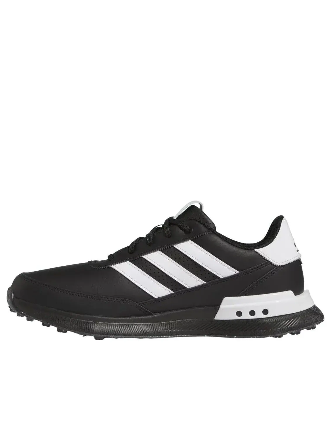 Кроссовки для гольфа Adidas S2G 24 Leather Spikeless Golf 'Black White' — изображение 1 из 5, черный