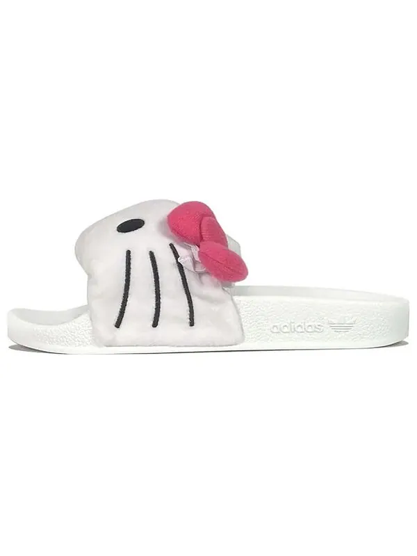 Тапочки оригинал x hello kitty adilette слайдеры Adidas — изображение 2 из 4, белый