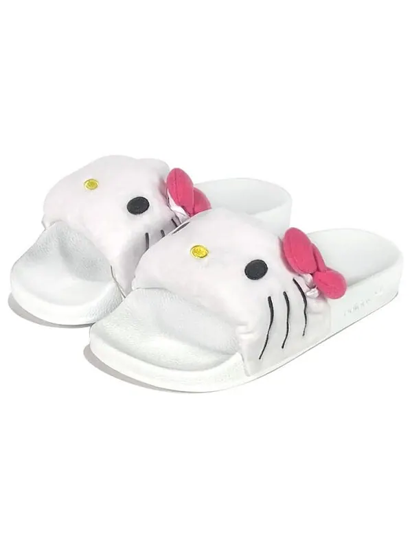 Тапочки оригинал x hello kitty adilette слайдеры Adidas — изображение 3 из 4, белый