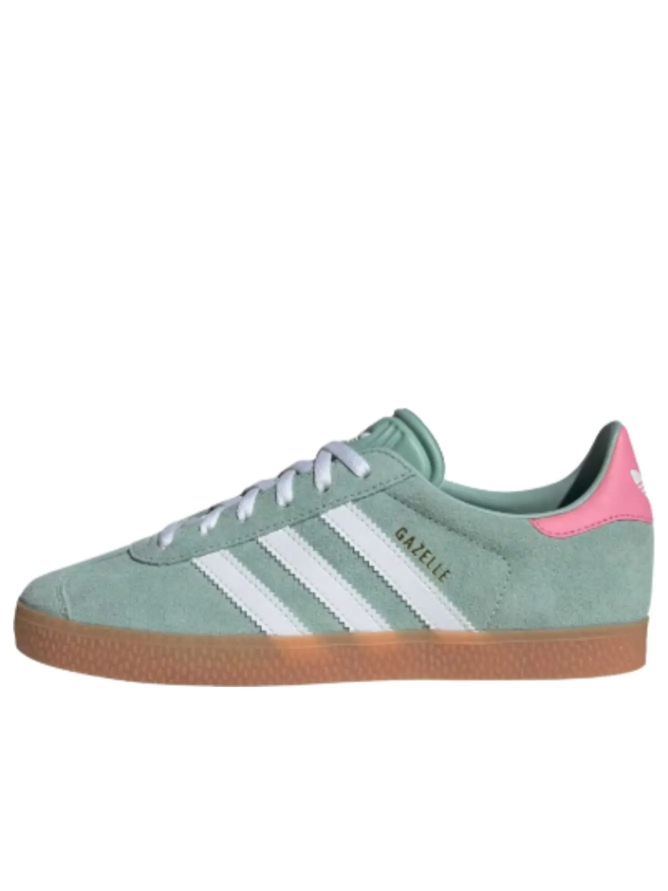 (GS) Adidas Gazelle 'Hazy Green Bliss Pink' — изображение 1 из 6, зеленый/белый/розовый