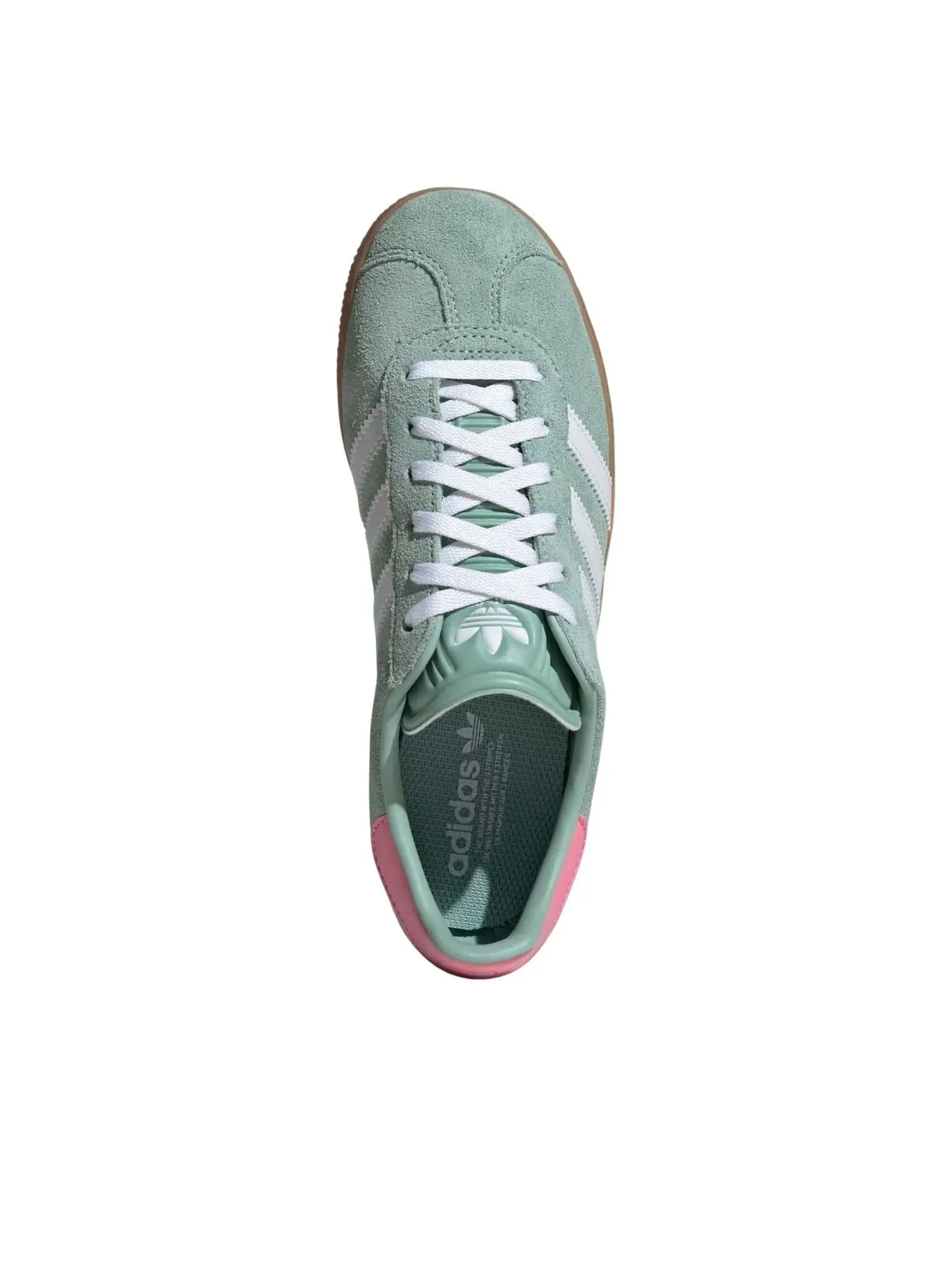 (GS) Adidas Gazelle 'Hazy Green Bliss Pink' — изображение 4 из 6, зеленый/белый/розовый