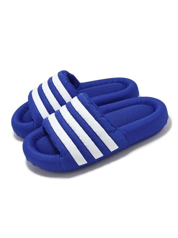 Тапочки adilette 24 слайда Adidas — изображение 3 из 4, синий/белый/синий