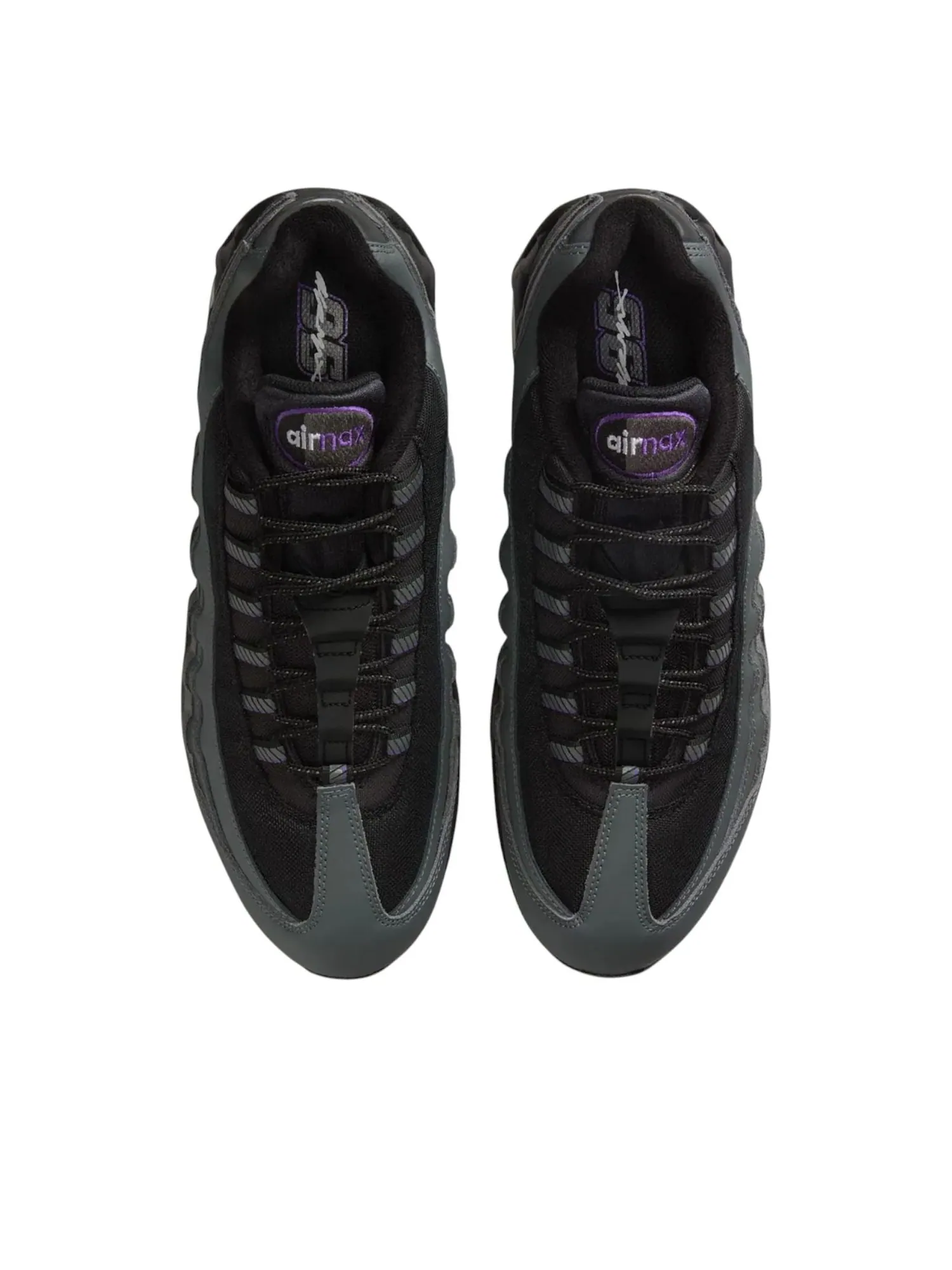 Кроссовки Nike Air Max 95 'Black Grey Purple' — изображение 2 из 6, черный