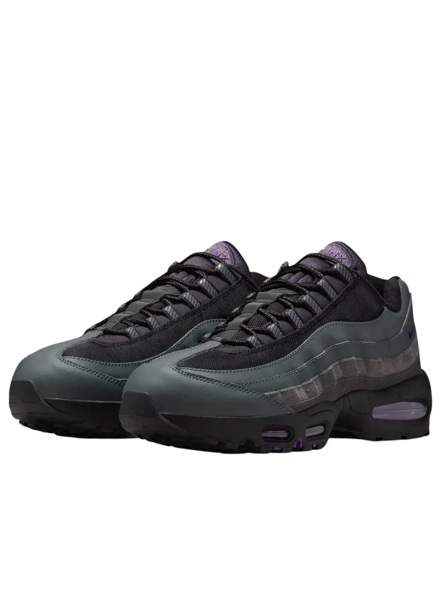 Кроссовки Nike Air Max 95 'Black Grey Purple' — изображение 3 из 6, черный