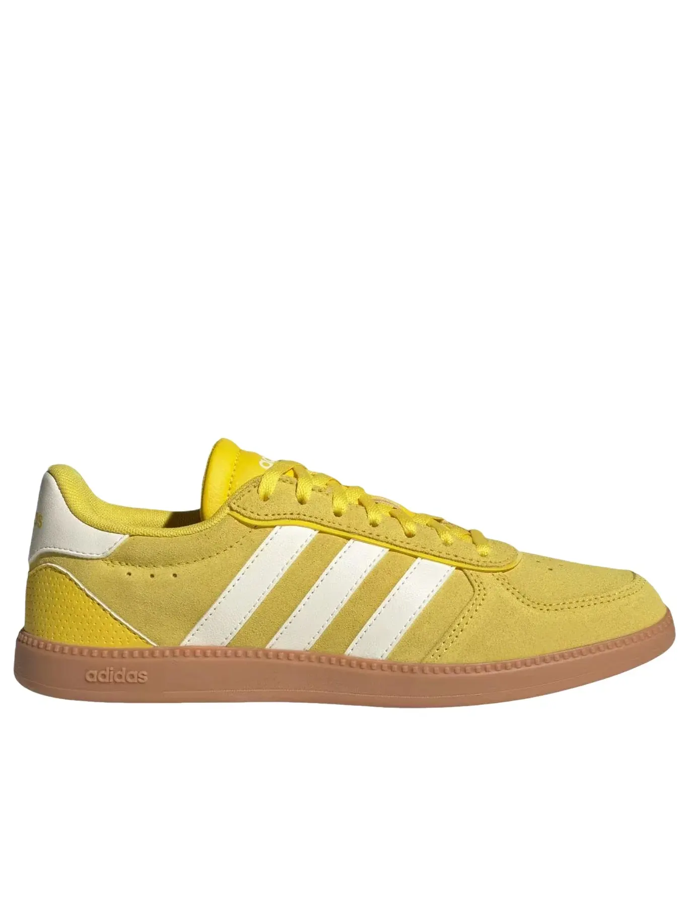 Женские кроссовки с замшевым верхом Breaknet Sleek Adidas — изображение 2 из 6, желтый