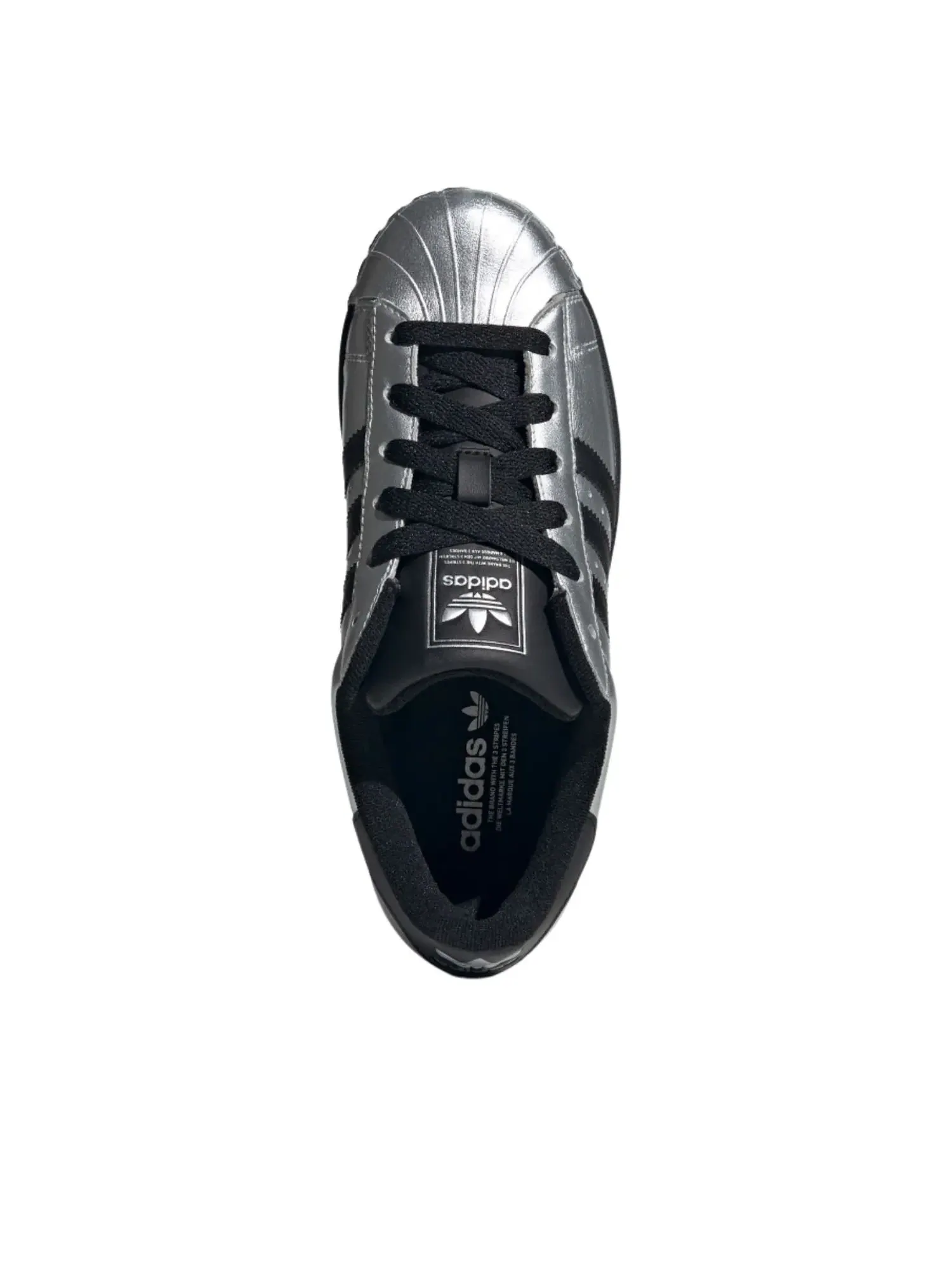 Кроссовки Adidas Superstar II 'Silver Metallic Black' IH1599 — изображение 4 из 6, серебряный
