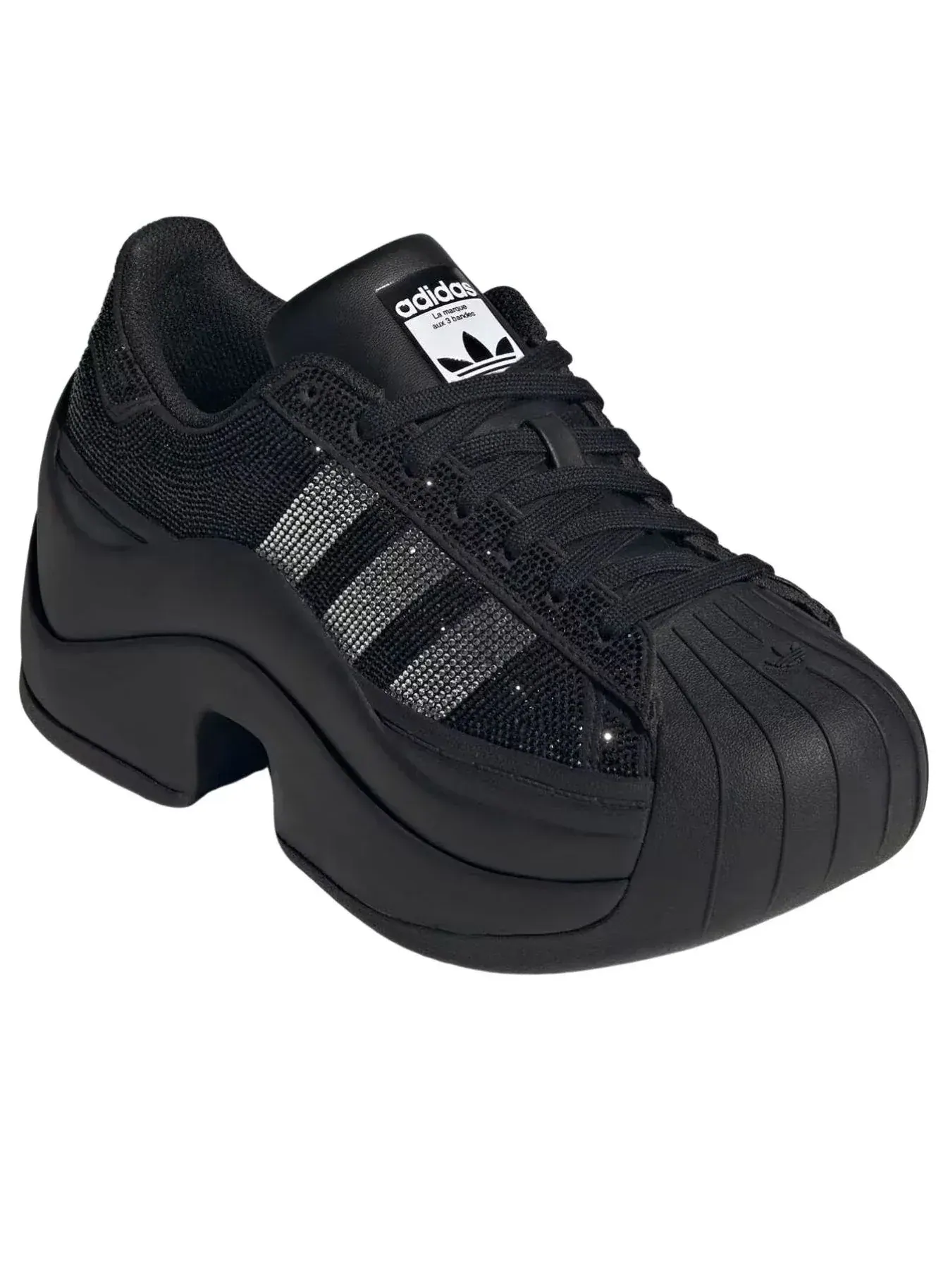 Кроссовки (WMNS) Adidas Superstar Bold 'Black' — изображение 2 из 6, черный