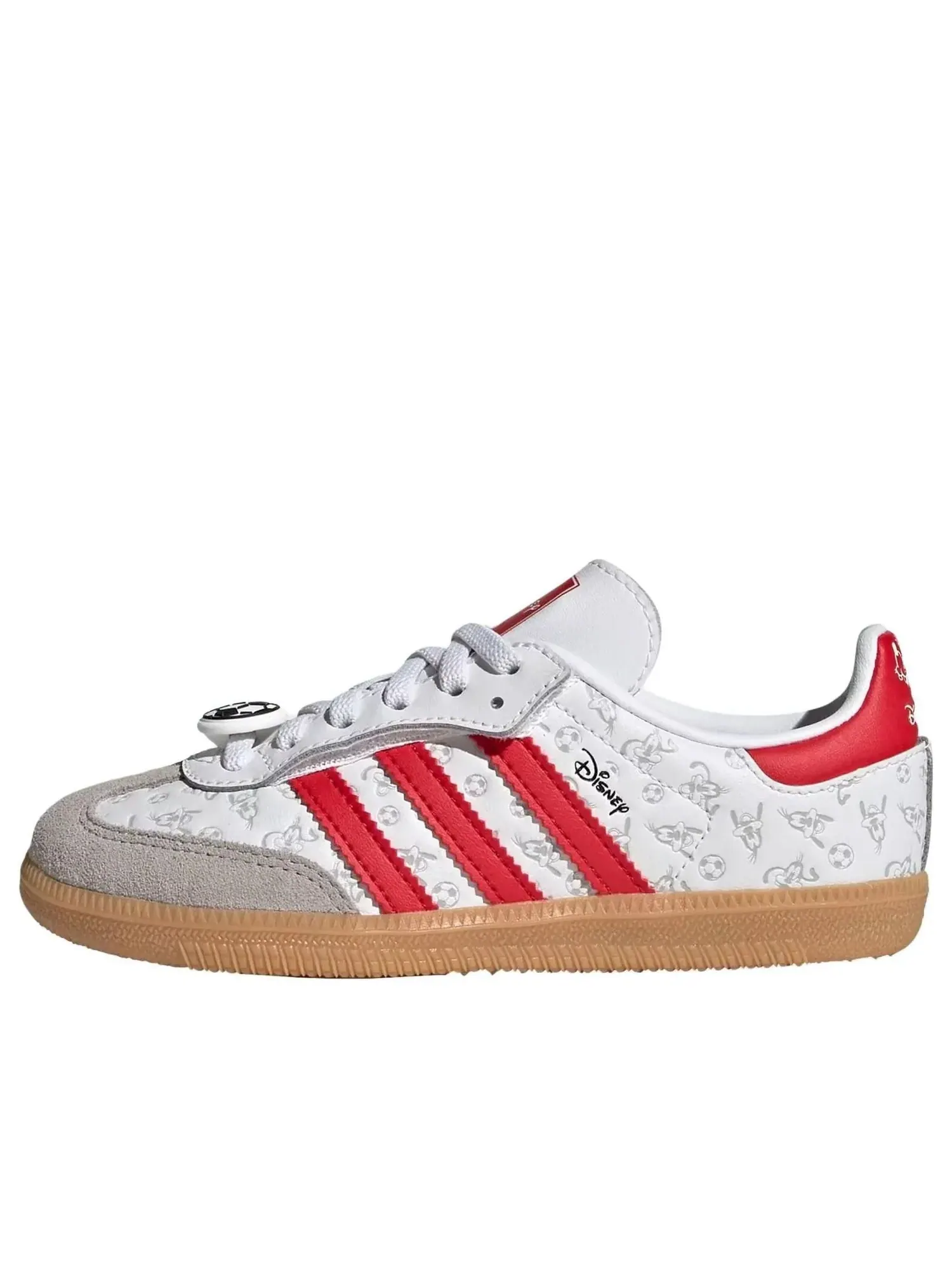 Кроссовки (PS) Adidas x Disney Samba Og Comfort Elastic Lace 'White Better Scarlet' — изображение 1 из 6, белый